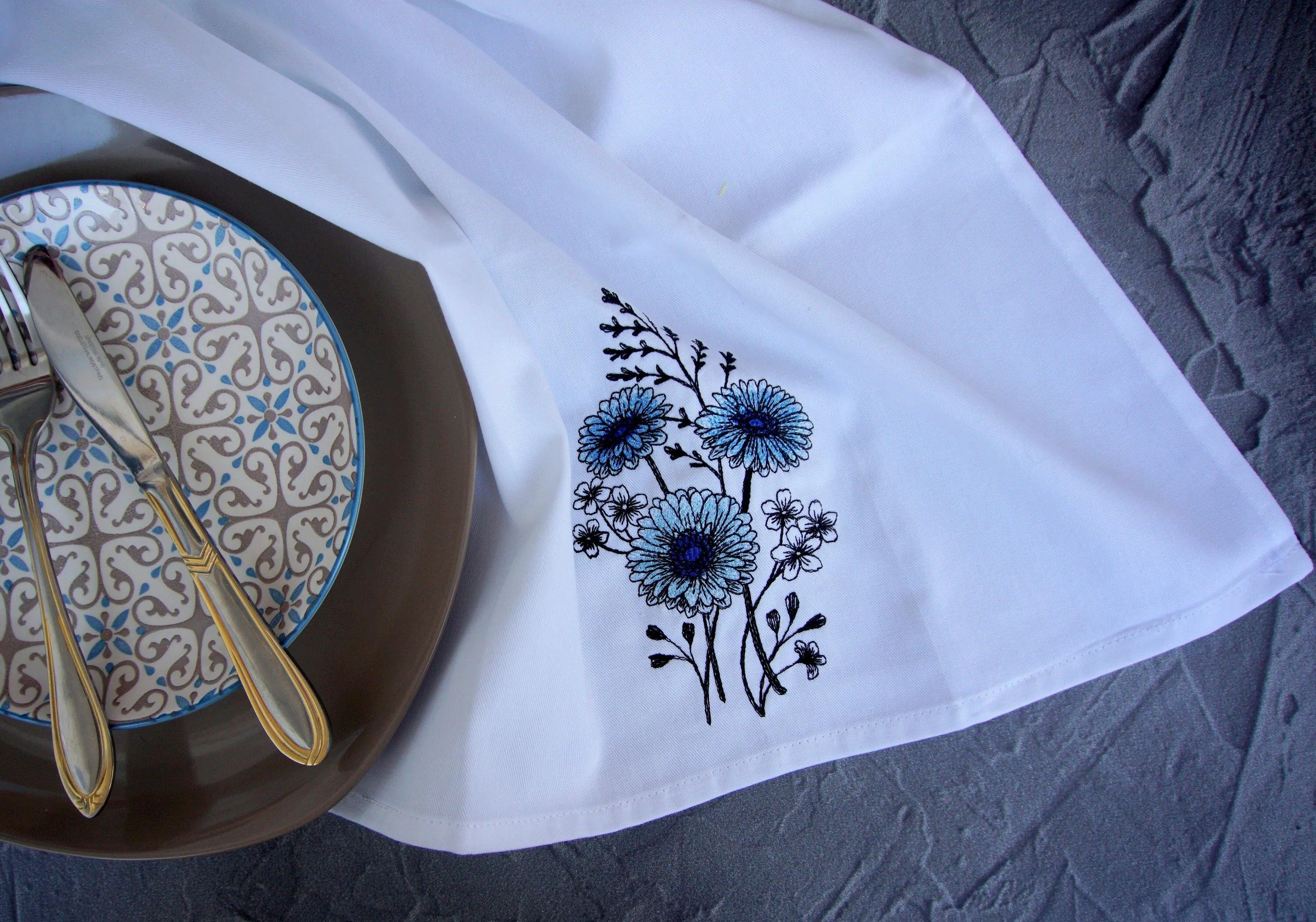#064 | Big flowers | Linen napkins