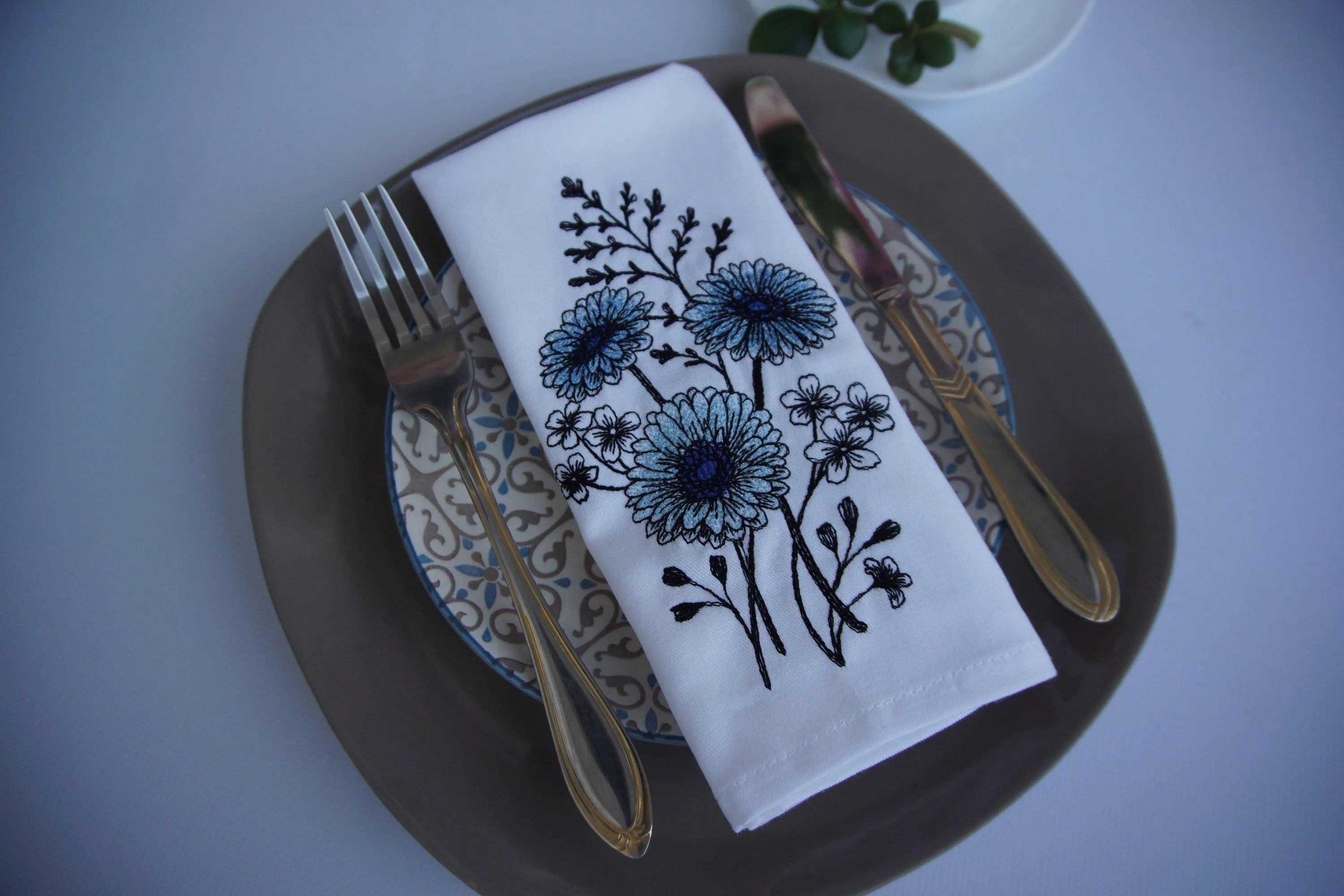 #064 | Big flowers | Linen napkins