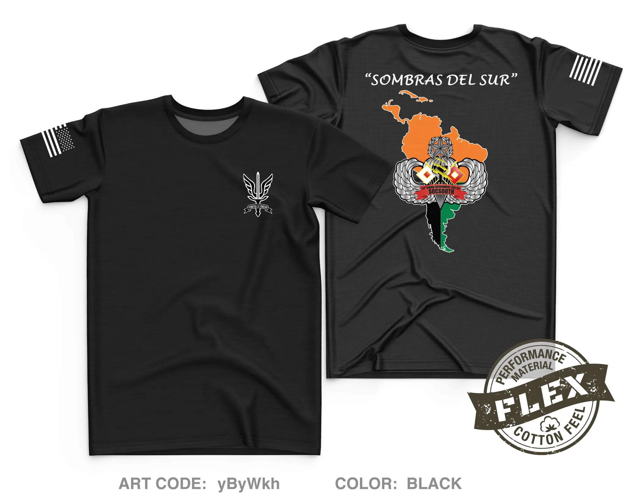 112th Signal Detachment (Special Operations)(Airborne) SOCSOUTH Store 1  Core Men's SS Flex Performance Tee - yByWkh