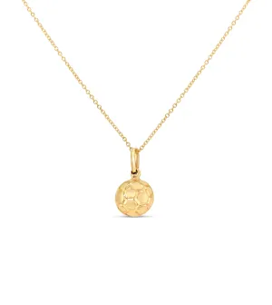 14k Gold Soccer Ball Charm Necklace