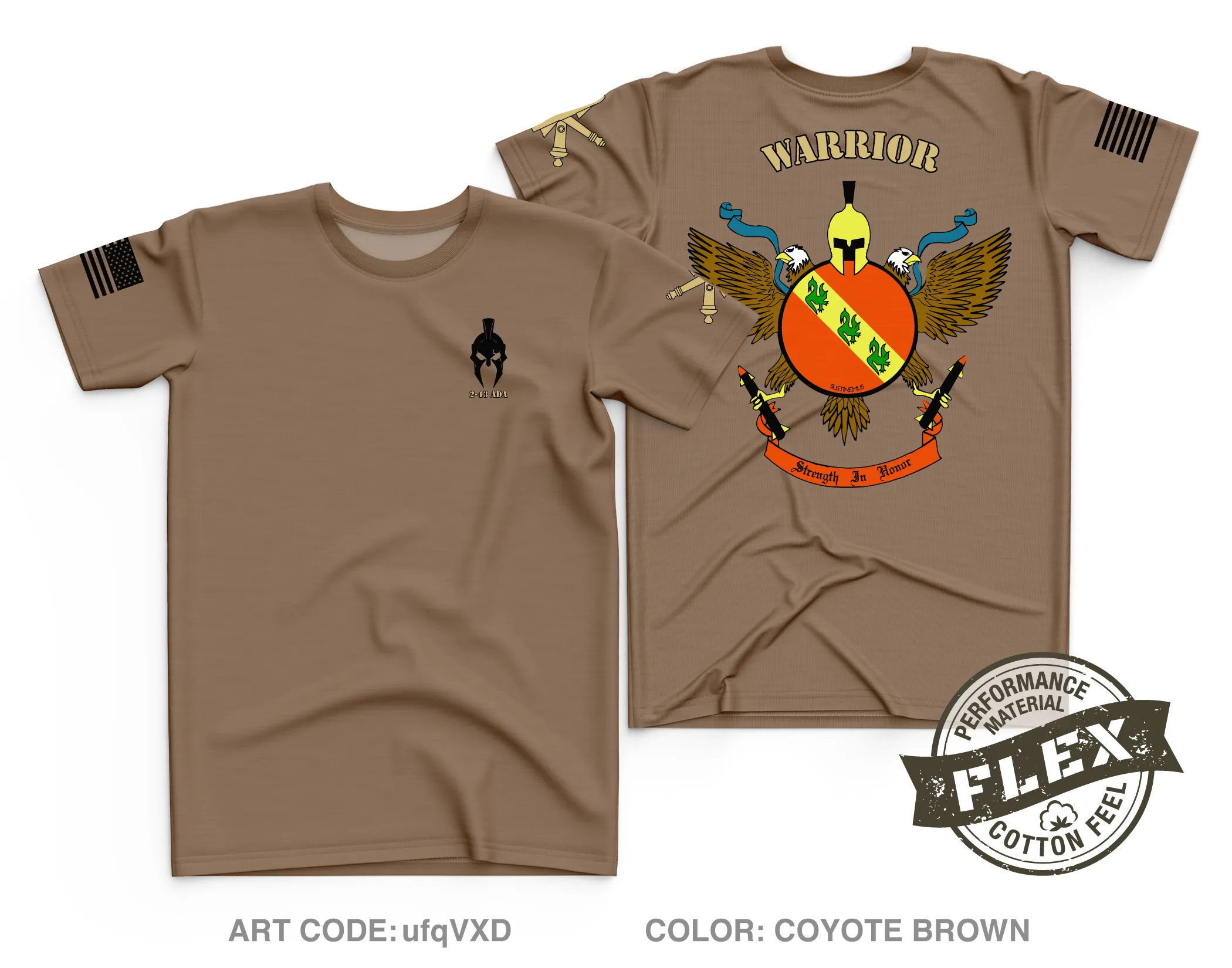 2d Battalion, 43d Air Defense Artillery Regiment Store 1 Core Men's SS Flex Performance Tee - ufqVXD