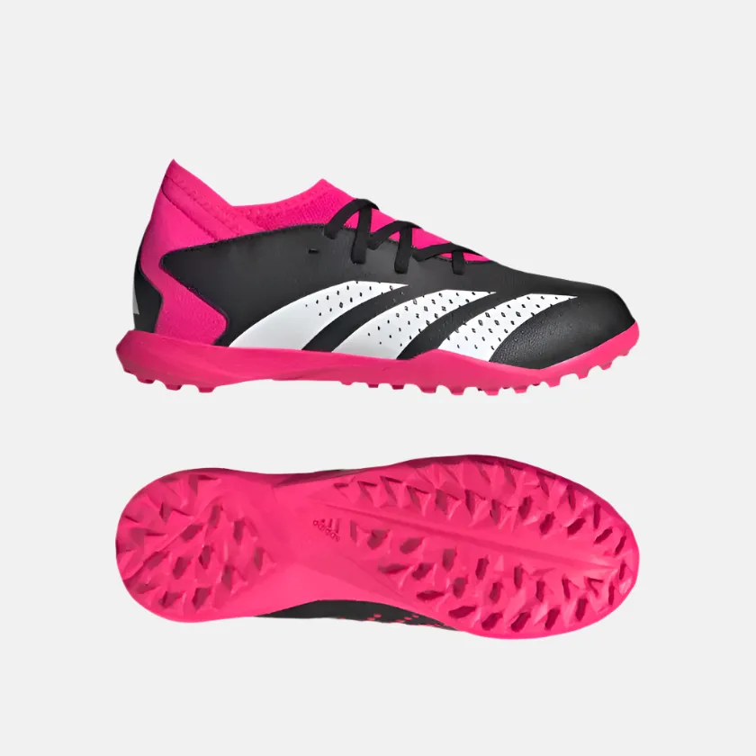Adidas Predator Accuracy.3 Kids Unisex Football Turf Shoes (4-7 Years) -Core Black/Cloud White/Team Shock Pink 2