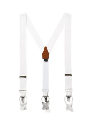 Alabaster Lite - Formal White Suspenders