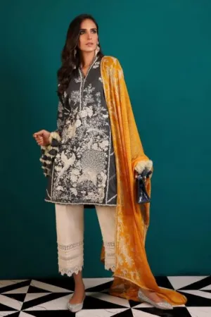 Alluring Pakistani dobby woven dress for casual wear in black color # P2390