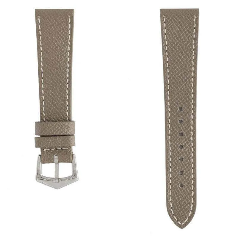 Apple Watch Leather Band ™ Hammered Toupe Ecru Stitches