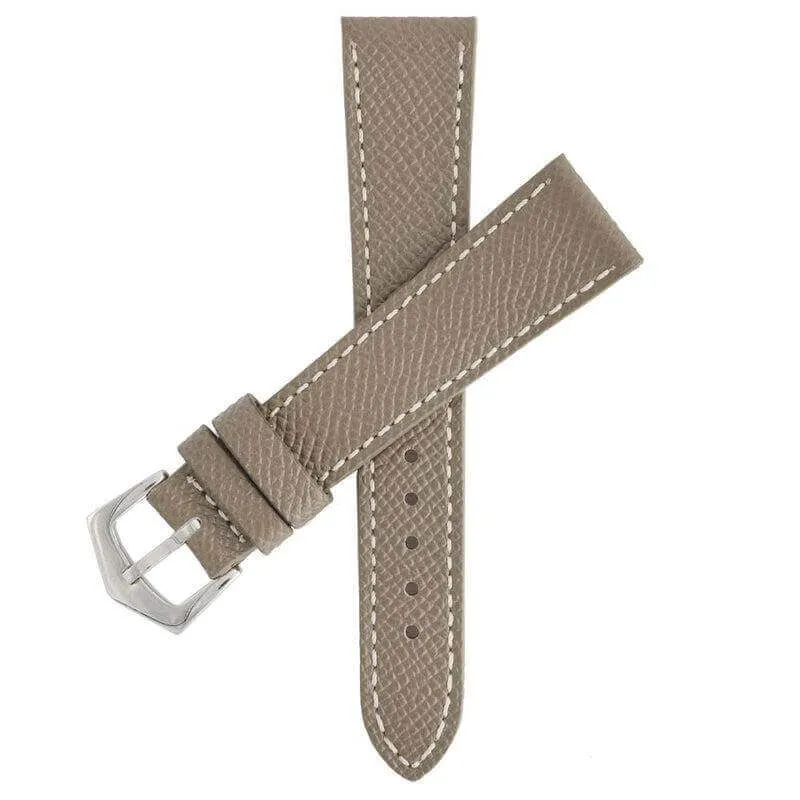 Apple Watch Leather Band ™ Hammered Toupe Ecru Stitches