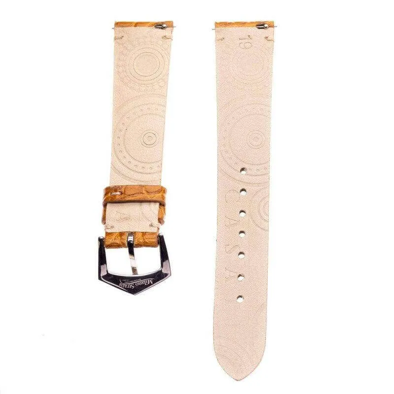 Apple Watch Leather Band ™ Millennium Cognac Alligator Minimal Stitches