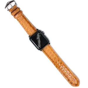 Apple Watch Leather Band ™ Millennium Cognac Alligator Minimal Stitches
