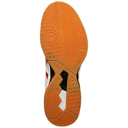 ASICS Men's Gel-Rocket 9 White/Classic Red Badminton Shoes-11 UK (46.5 EU) (12 US) (1071A030)