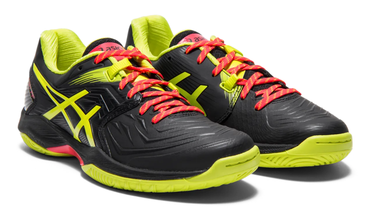 Asics Women's Gel-Blast FCourt Shoes In Black/Sour Yuzu
