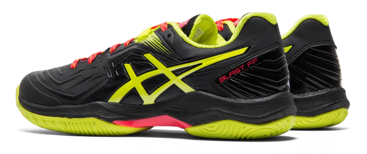 Asics Women's Gel-Blast FCourt Shoes In Black/Sour Yuzu