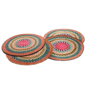 Baba Tree Placemats, Set of 4 - Pink/Multi
