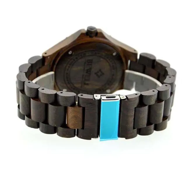 BEWELL Mens Natural Wooden Casual Watch with Box