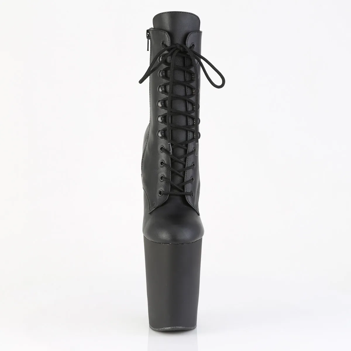 BEWITCHED-1020  Black Faux Leather/Black Matte
