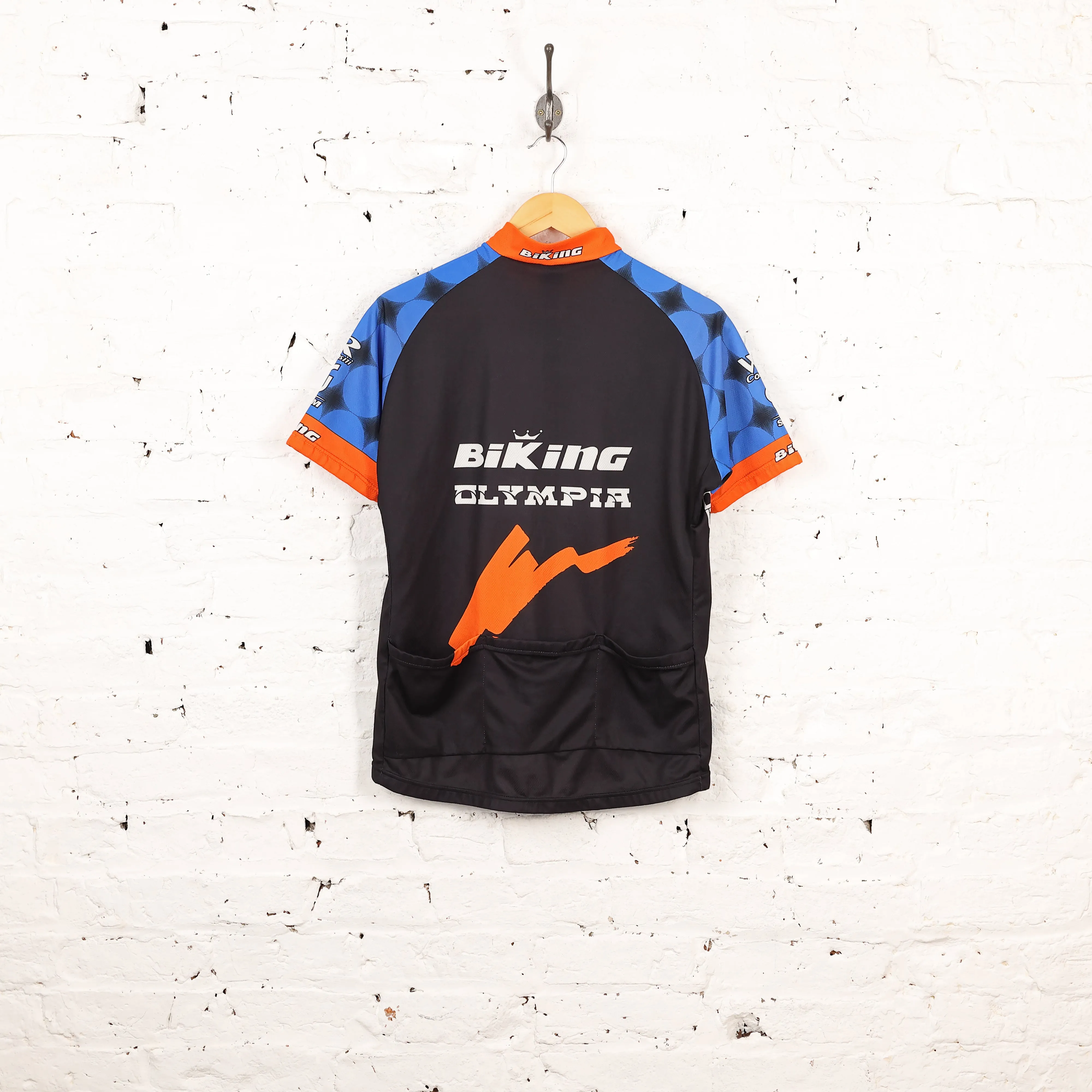 Biking Olympia Biemme Cycling Top Jersey - Black - M