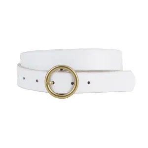 Brass-Toned Circle Buckle Belt