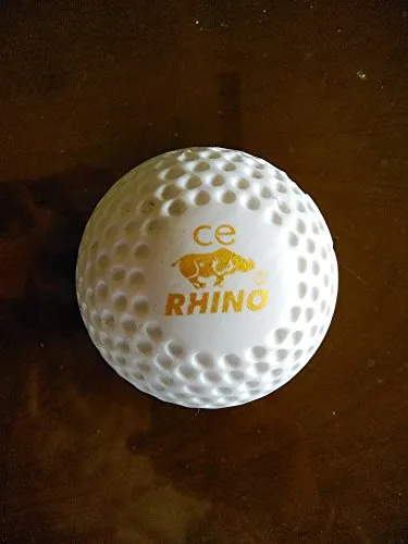 CE Rhino EVA Dimple Silver Hockey Turf Ball-White (Pack of 2 ) - Full Size