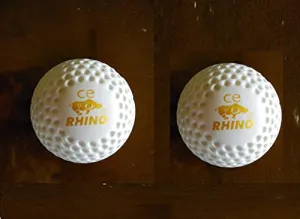 CE Rhino EVA Dimple Silver Hockey Turf Ball-White (Pack of 2 ) - Full Size
