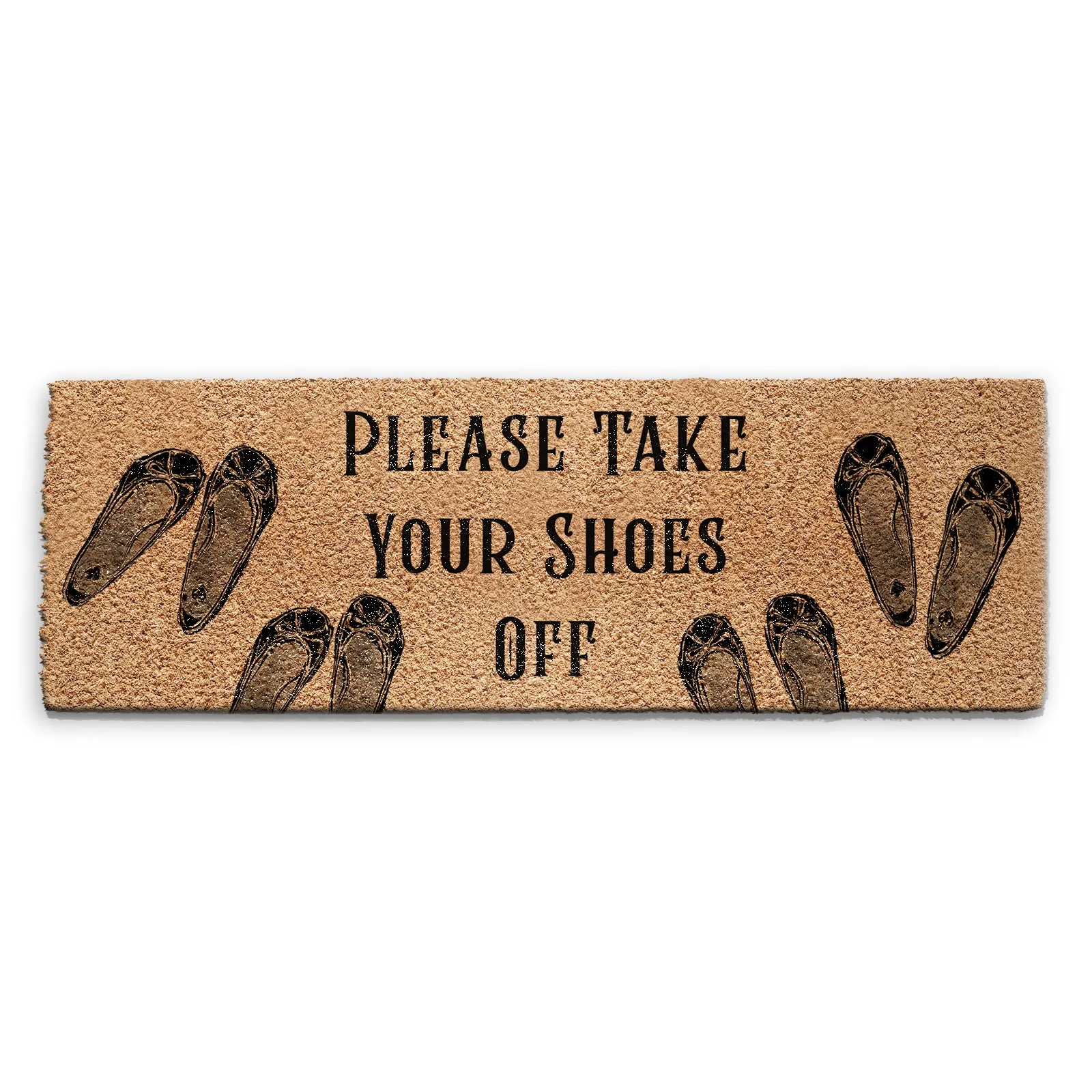Coir Doormat - Please Take Off Your Shoes