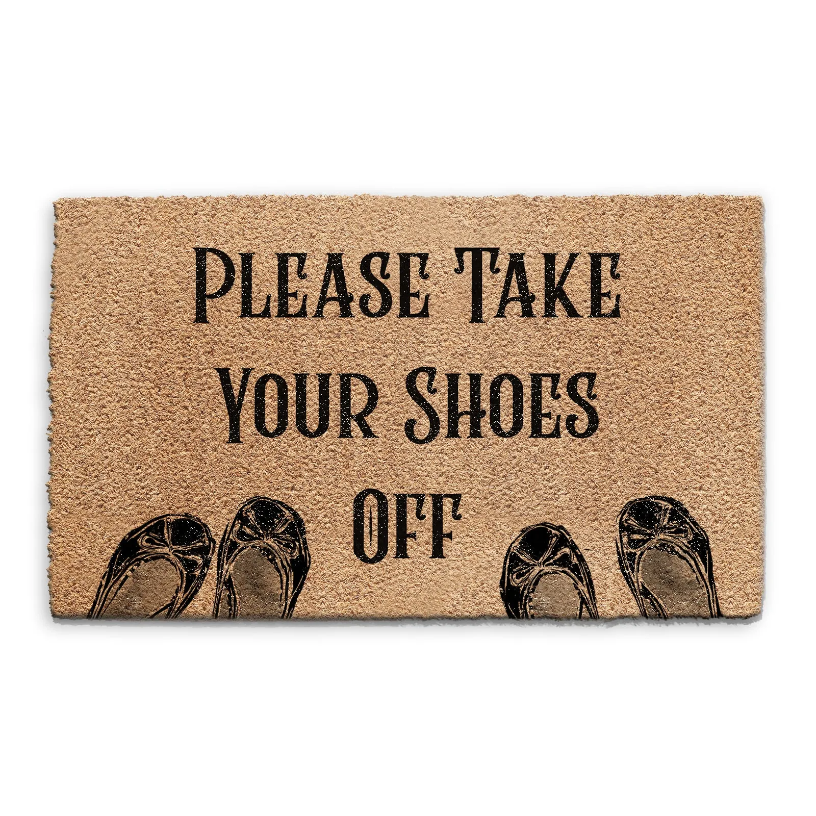 Coir Doormat - Please Take Off Your Shoes