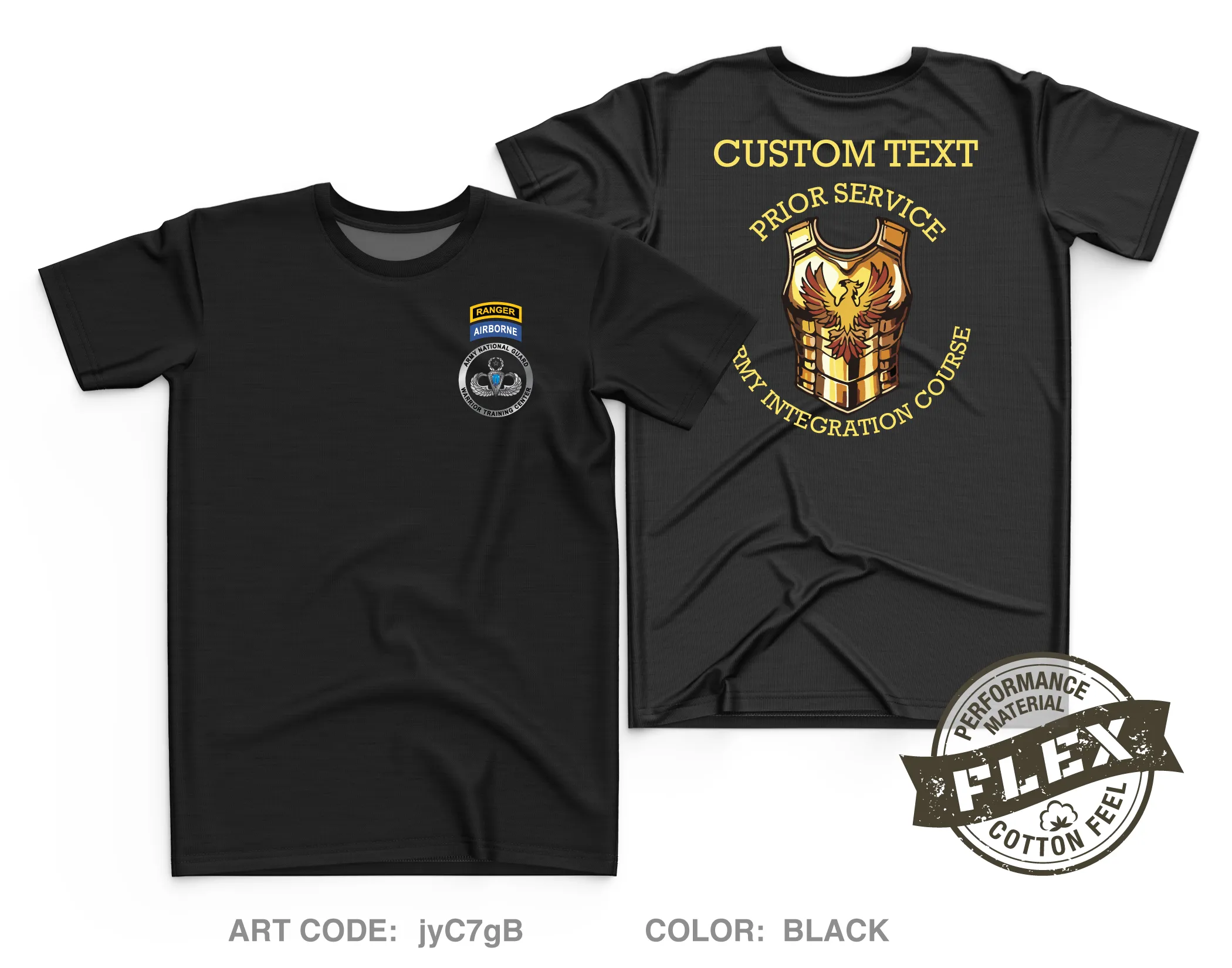CUSTOM Prior Service Army Integration Course Core Men's SS Flex Performance Tee - jyC7gB