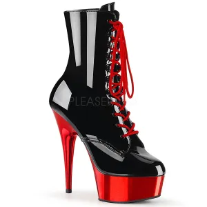 DELIGHT-1020  Black Patent/Red Chrome