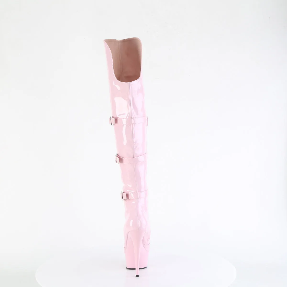 DELIGHT-3018  Baby Pink Stretch Patent/Baby Pink
