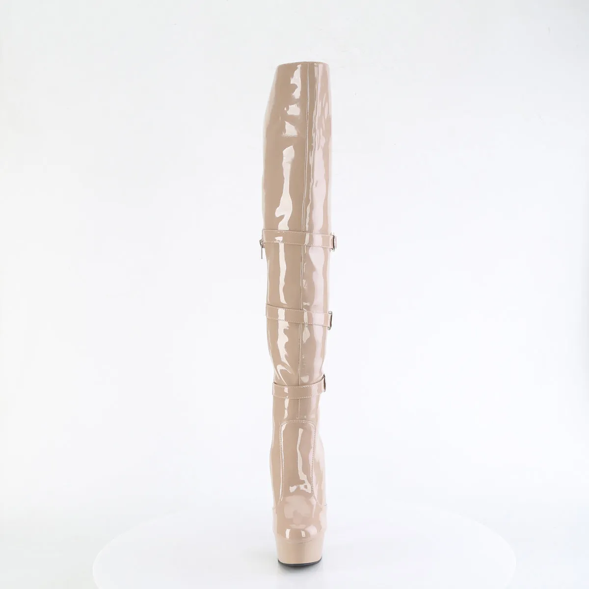 DELIGHT-3018  Nude Stretch Patent/Nude