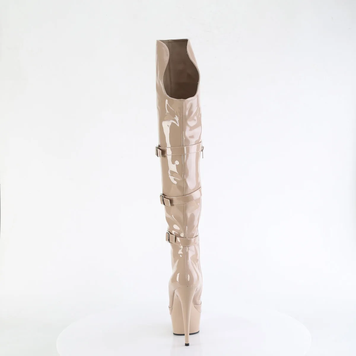 DELIGHT-3018  Nude Stretch Patent/Nude