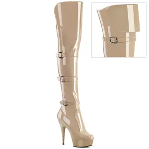 DELIGHT-3018  Nude Stretch Patent/Nude