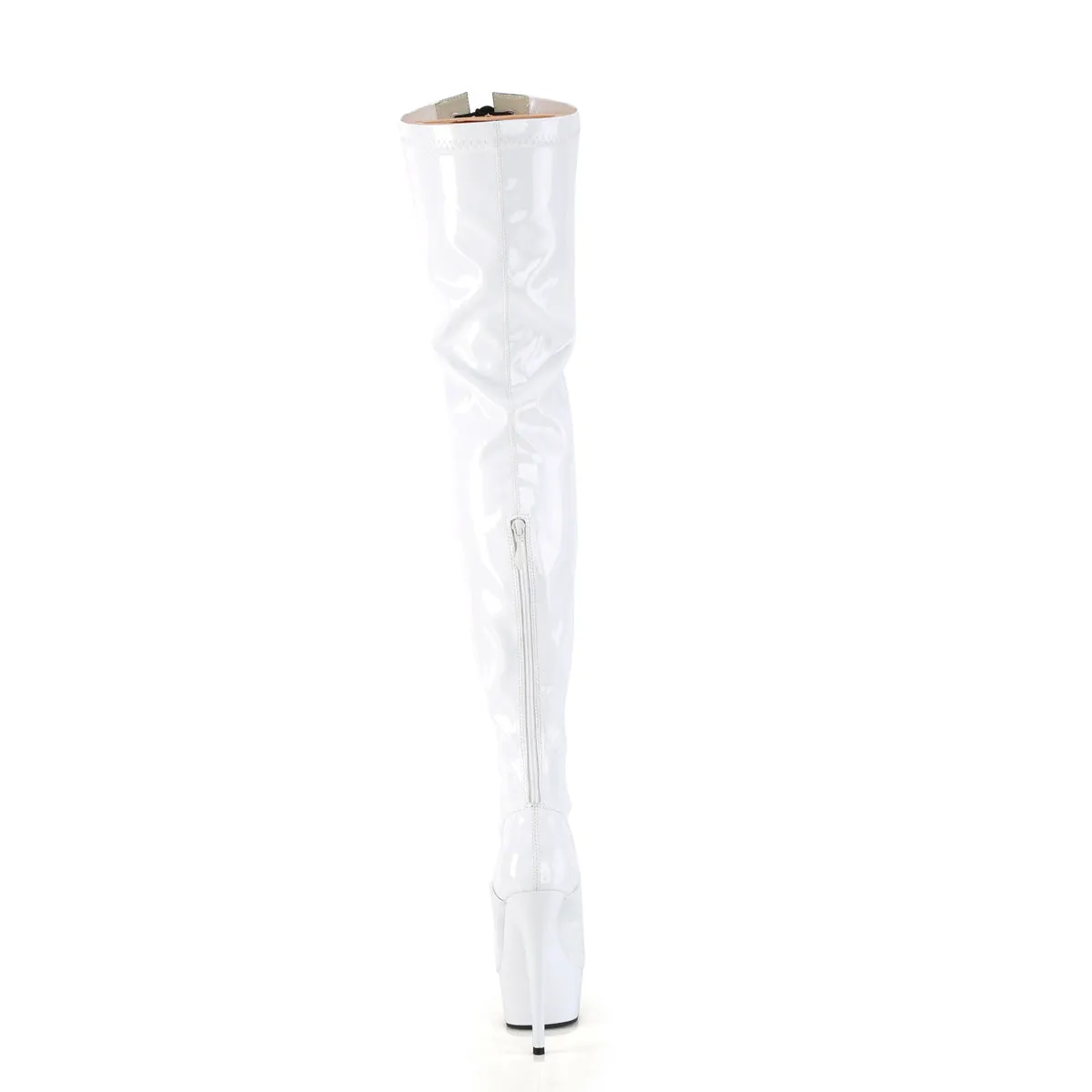 DELIGHT-3027  White-Black Stretch Patent