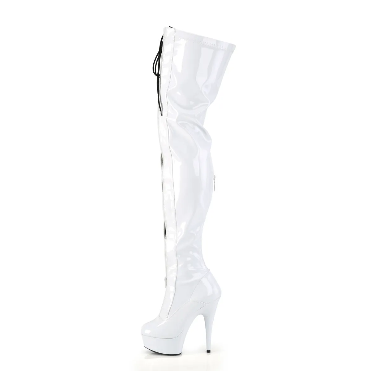 DELIGHT-3027  White-Black Stretch Patent