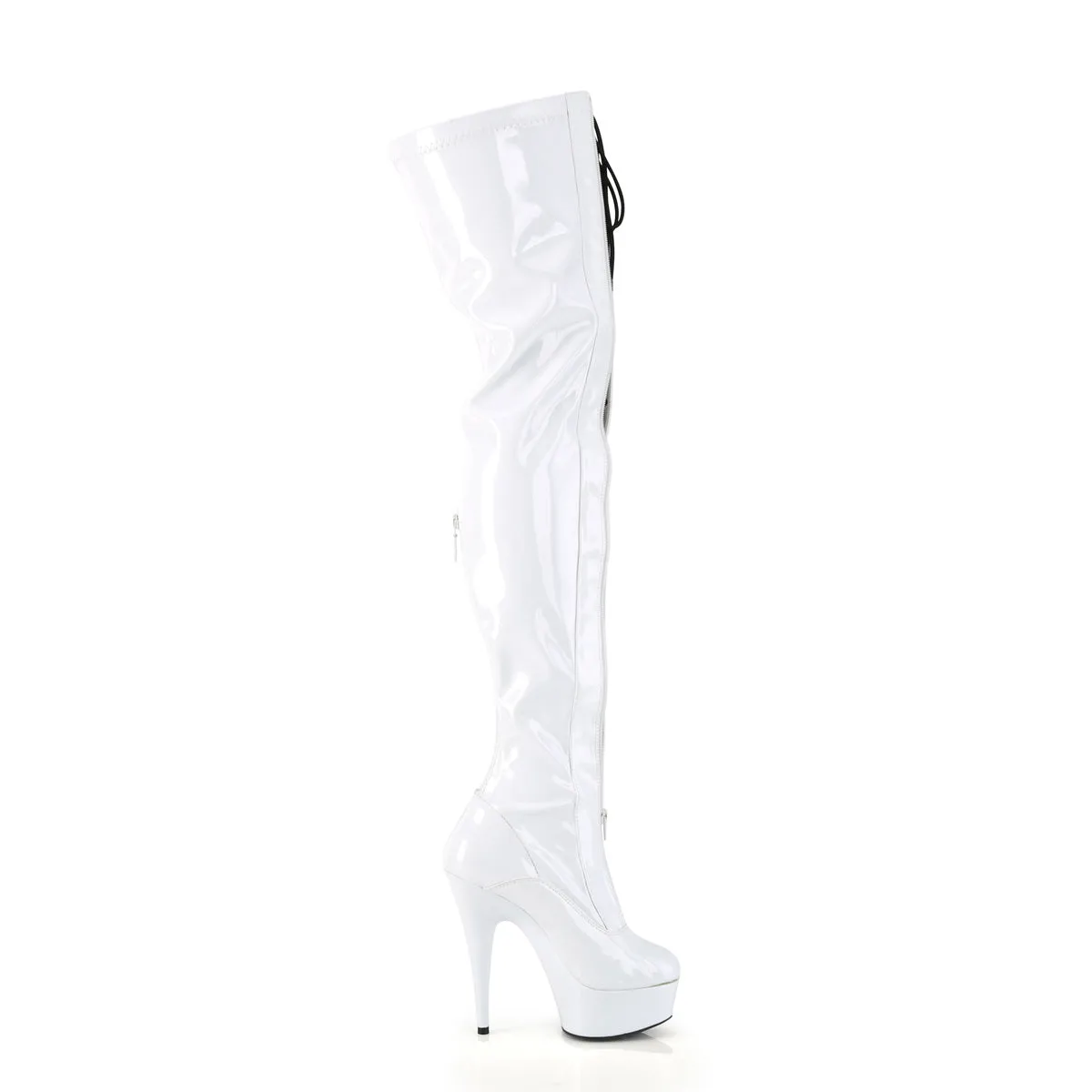 DELIGHT-3027  White-Black Stretch Patent