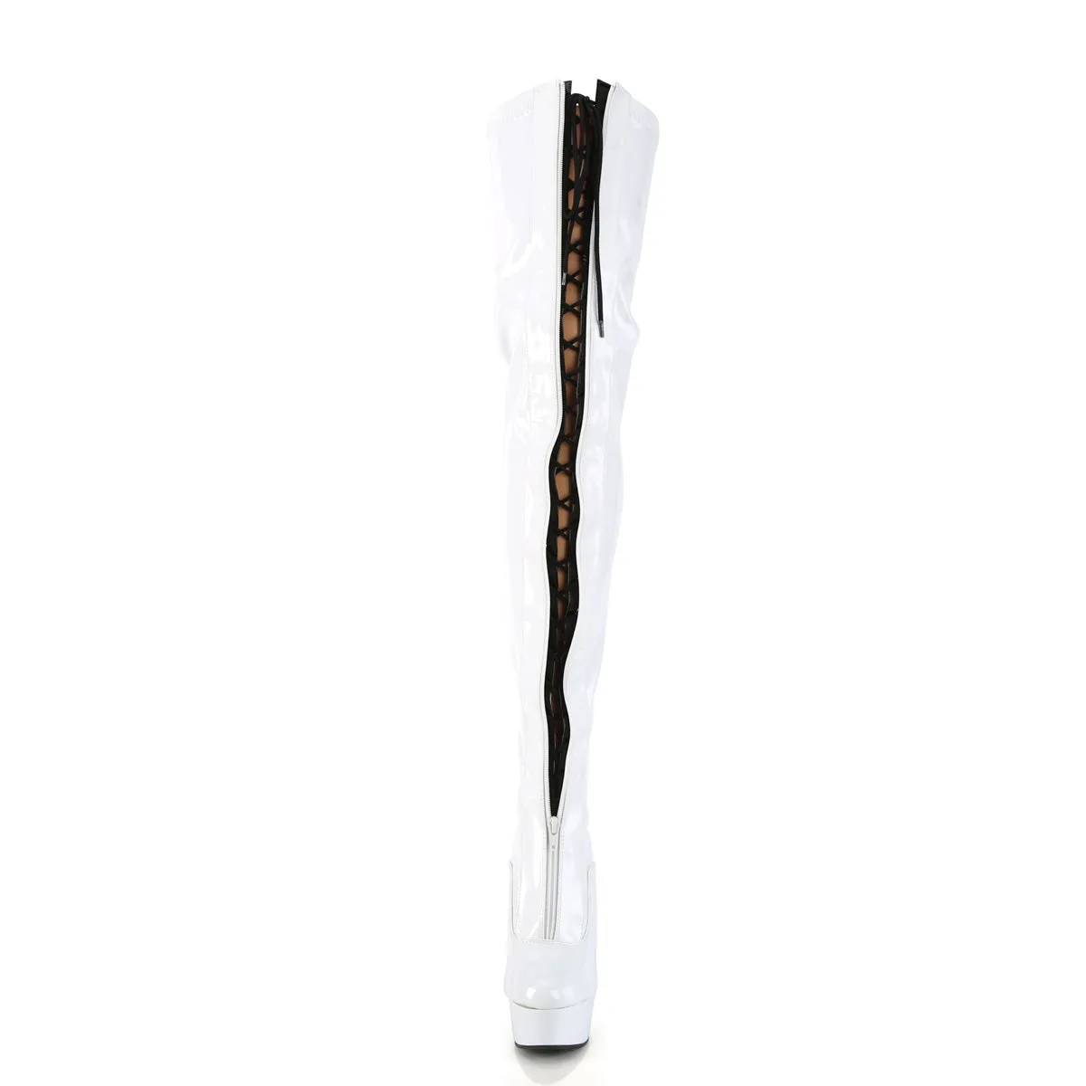 DELIGHT-3027  White-Black Stretch Patent