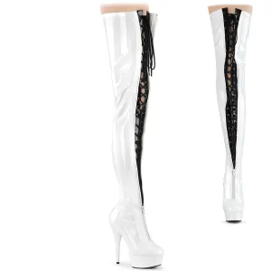 DELIGHT-3027  White-Black Stretch Patent