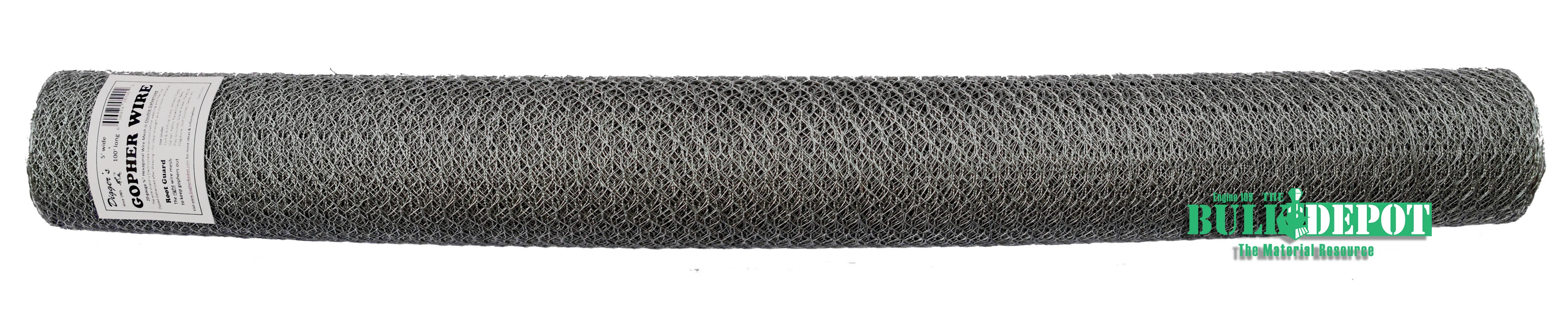 Digger's RootGuardTM 5 Foot x 100 Foot (500 Sq Ft) Gopher Wire Roll