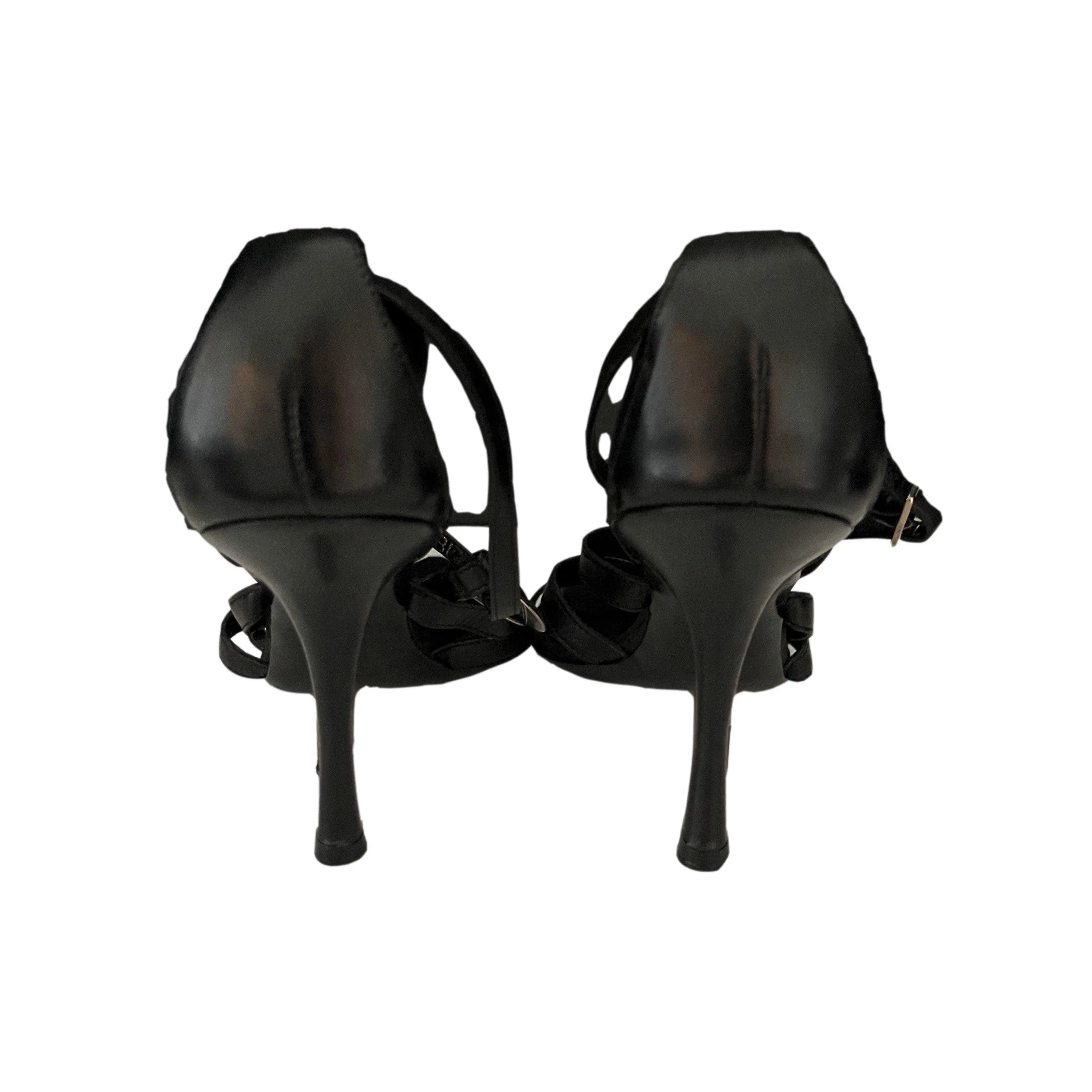 Dior Black Logo Coin Heels