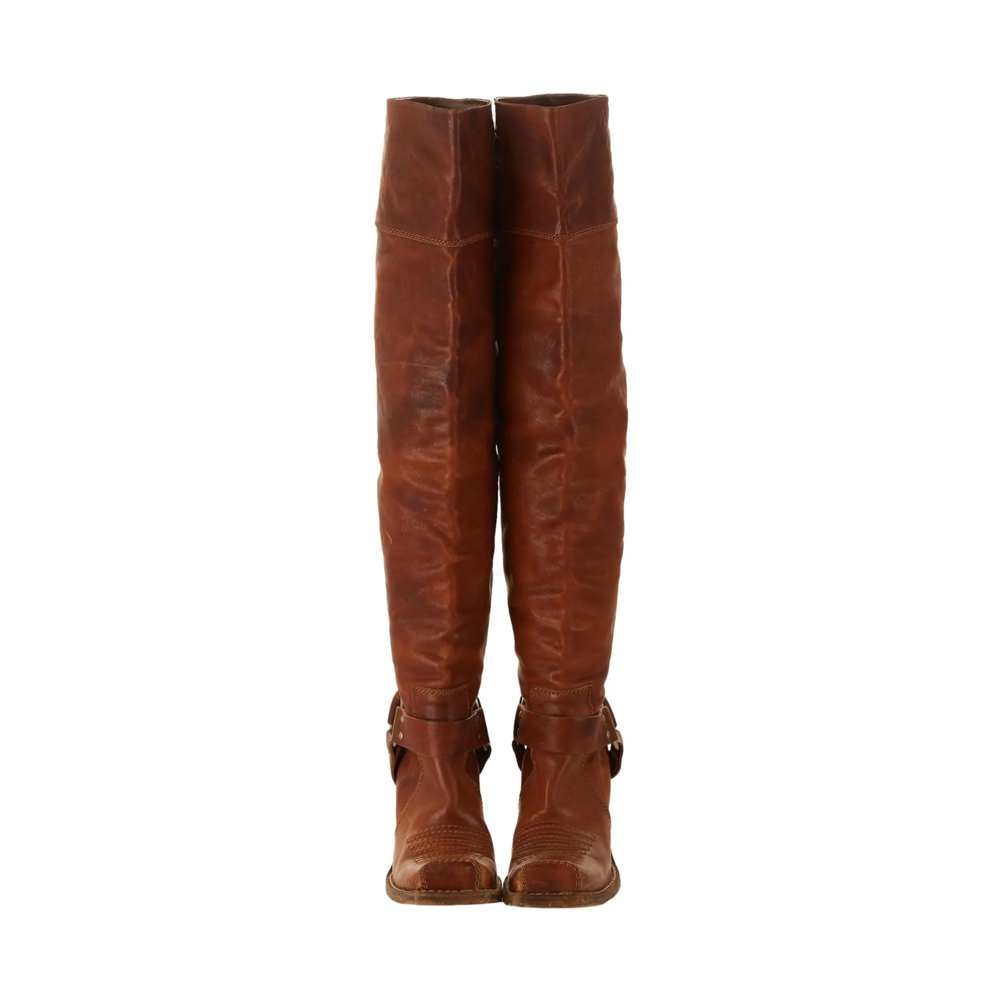 Dior Brown Over Knee Western Boots