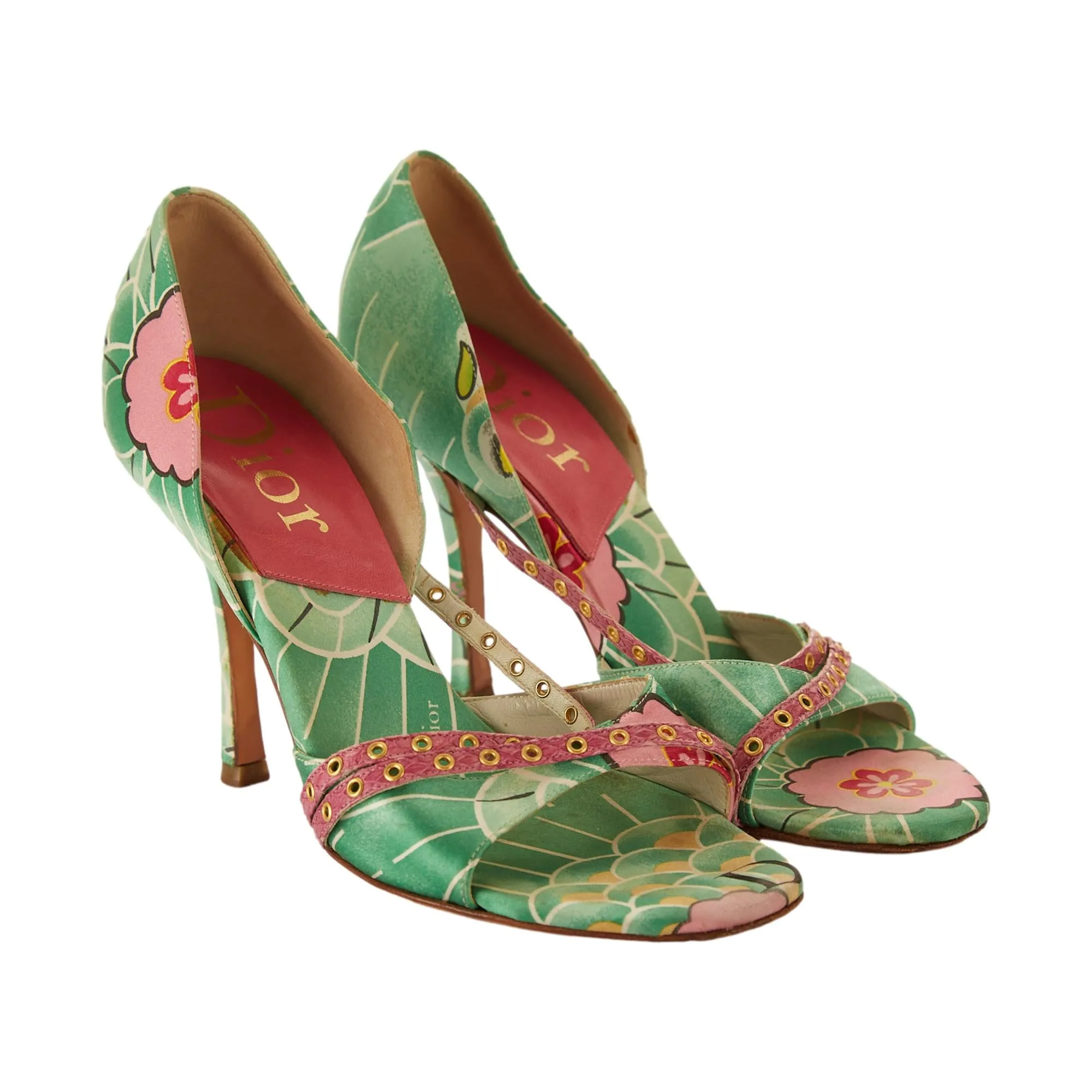 Dior Green Koi Heels