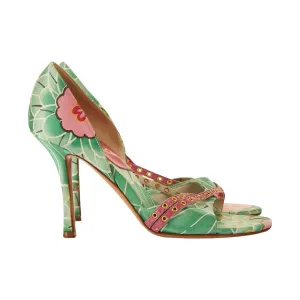 Dior Green Koi Heels