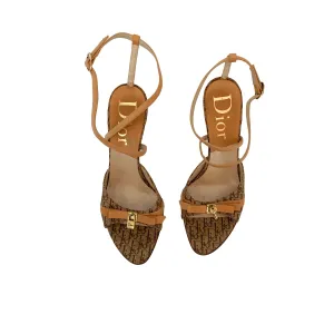 Dior Tan Lock and Key Heels
