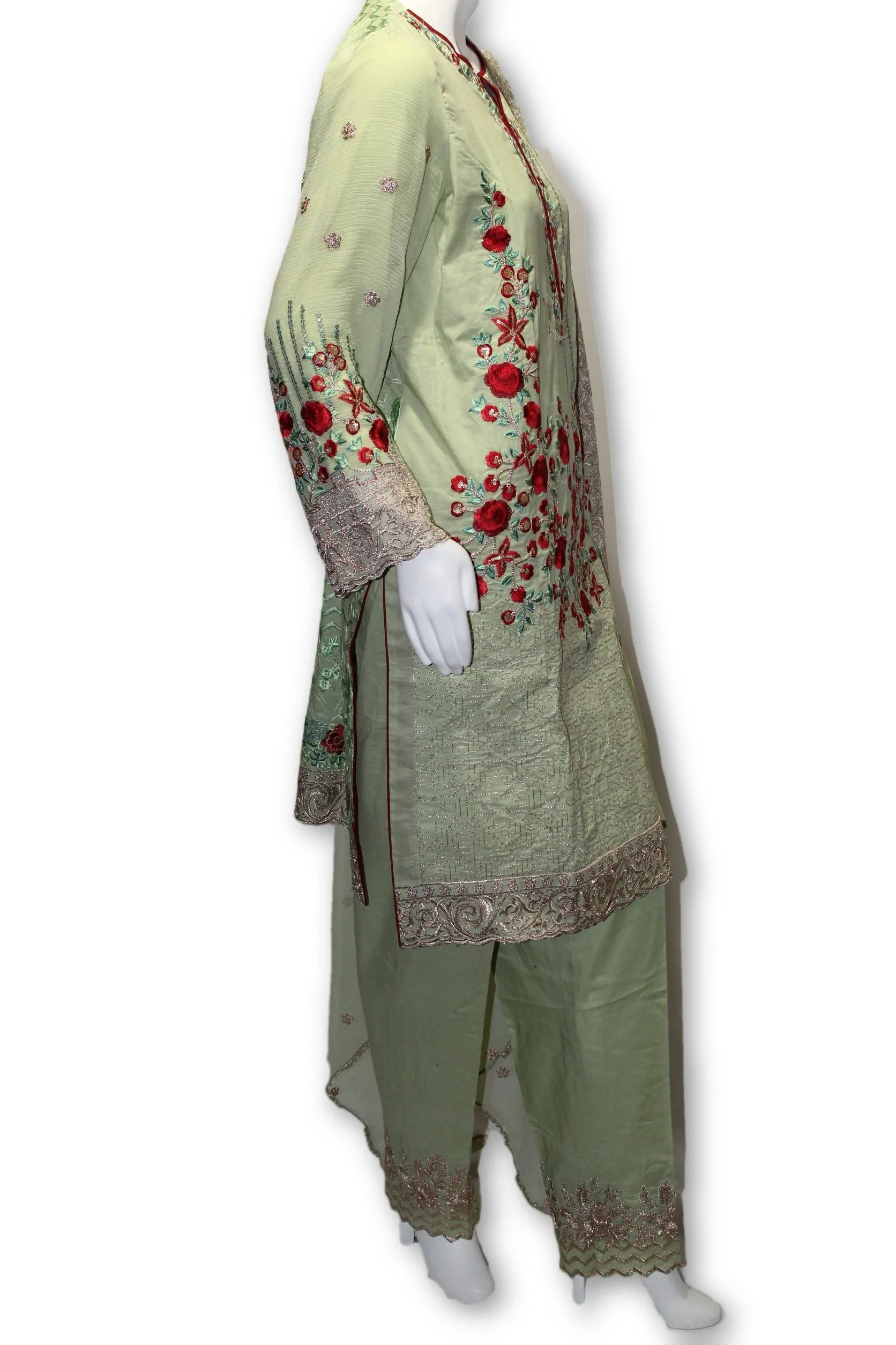 E05 Pakistani Indian 3 Pc Party Wear Lawn Dress