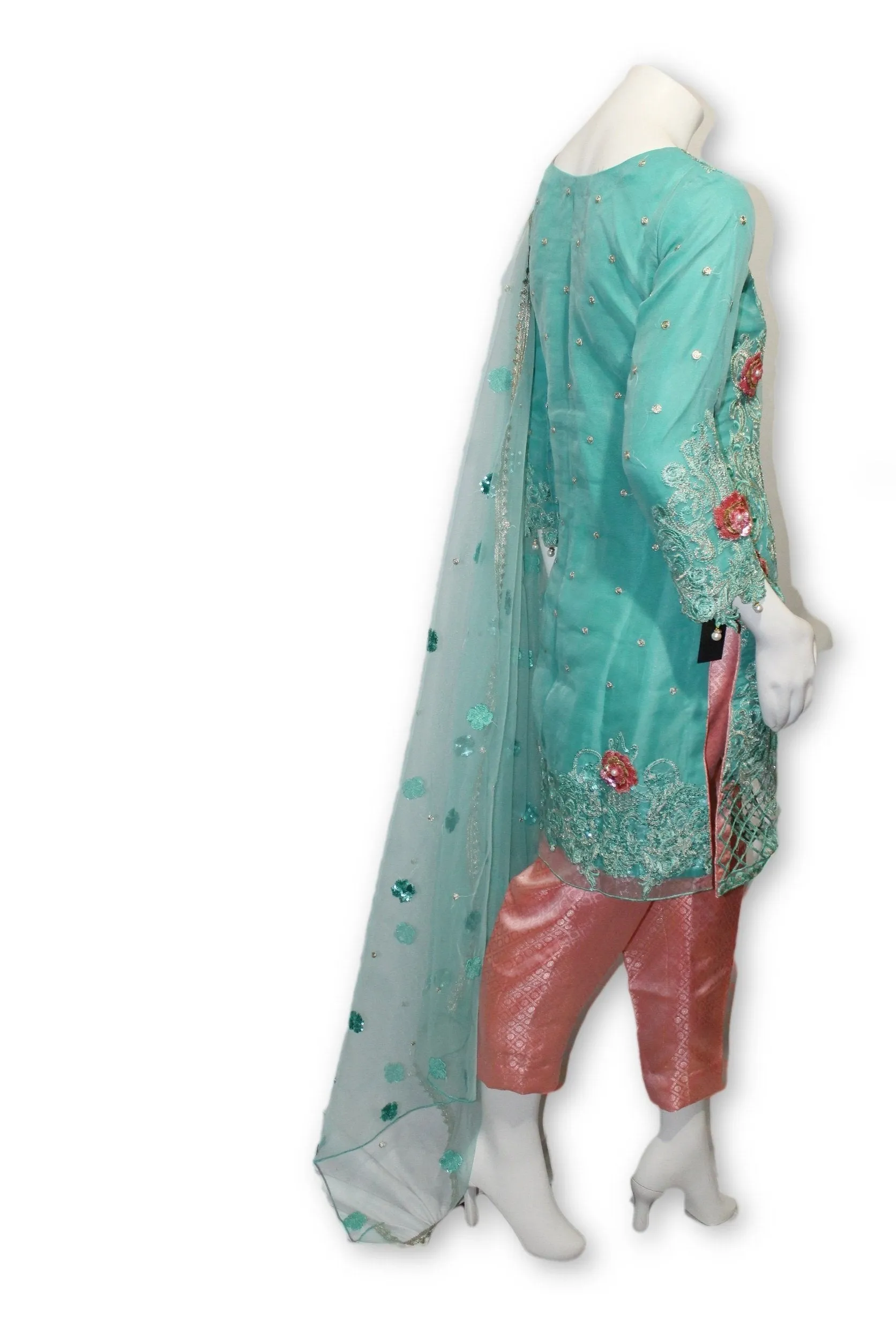E21 Pakistani Indian 3 Pc Party Wear Net Dress