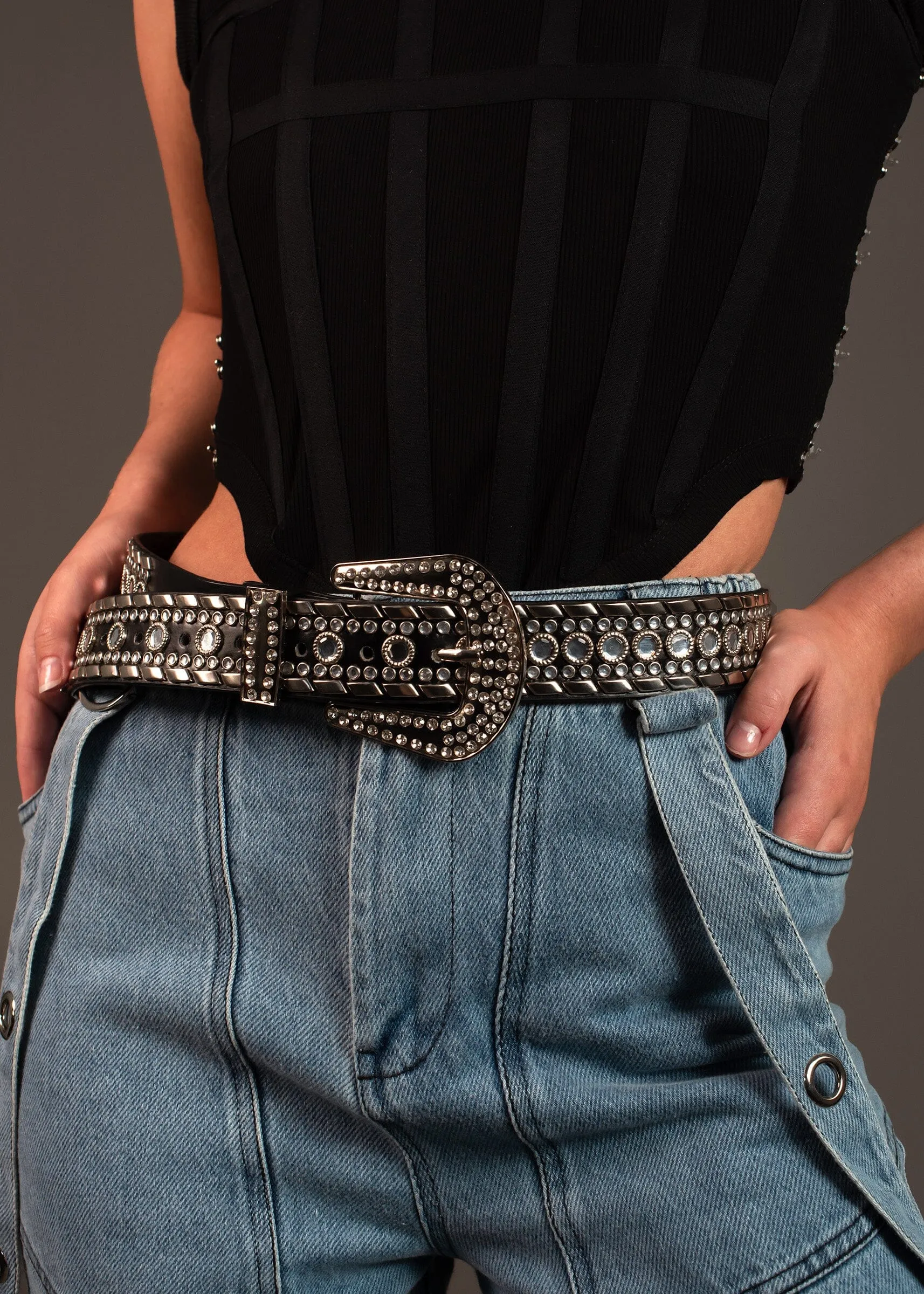 Embellished Buckle Belt