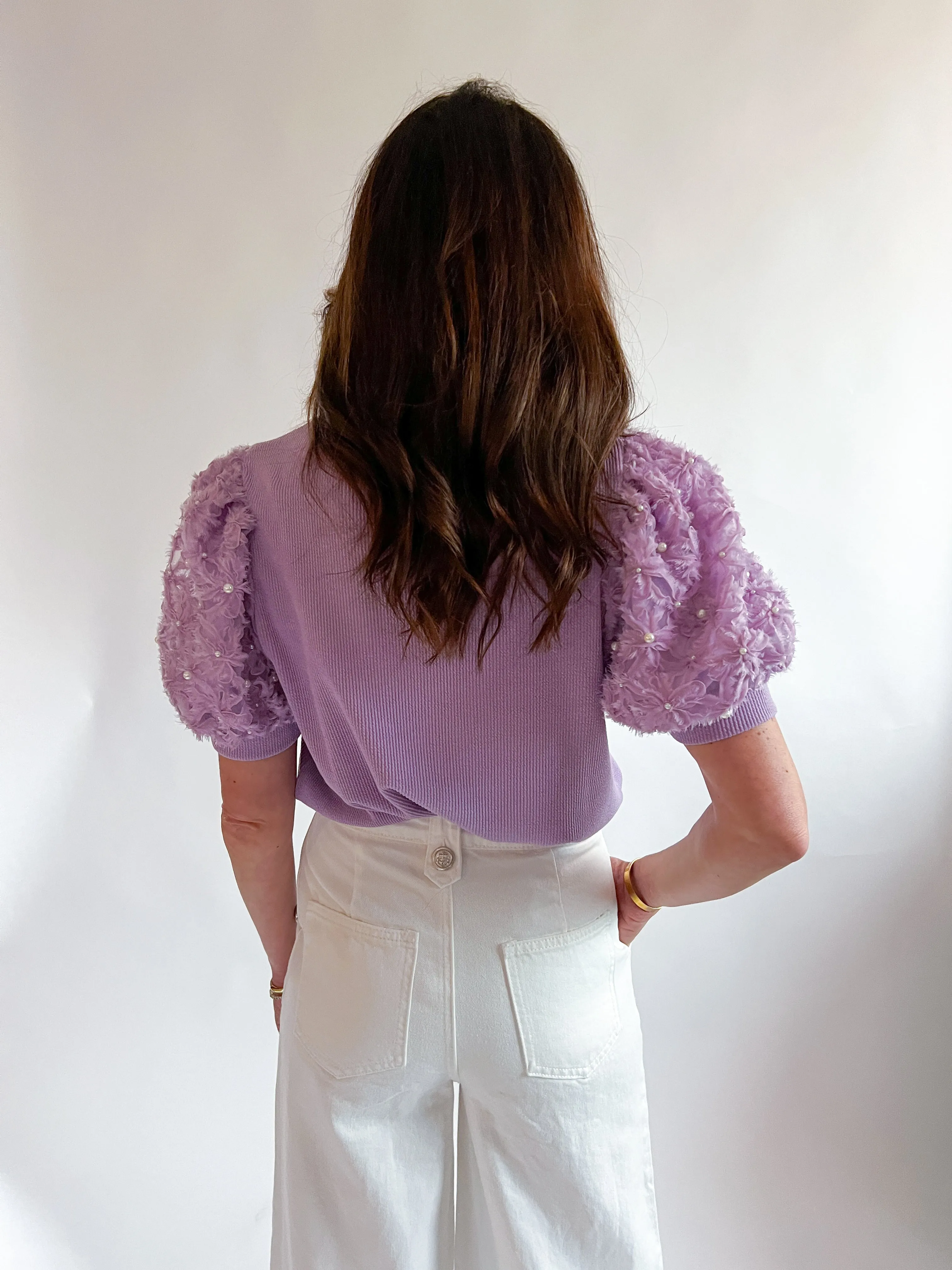 Embellished Sleeve Top