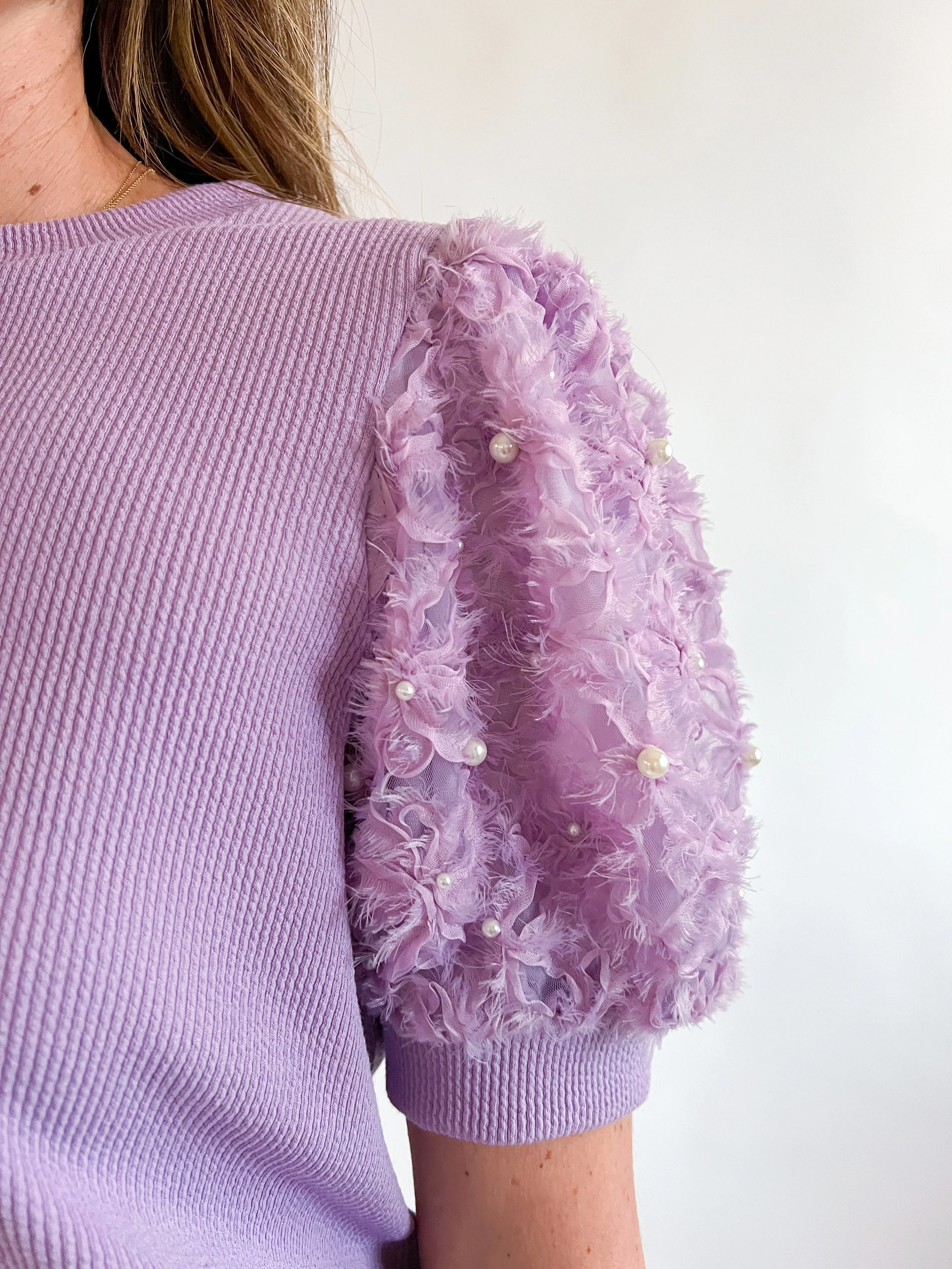 Embellished Sleeve Top