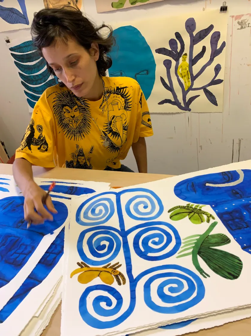 Emma Kohlmann, "When I am home I think about how it can be anything with green and yellow butterflies”, 2020; Signed and Numbered Limited Edition Print