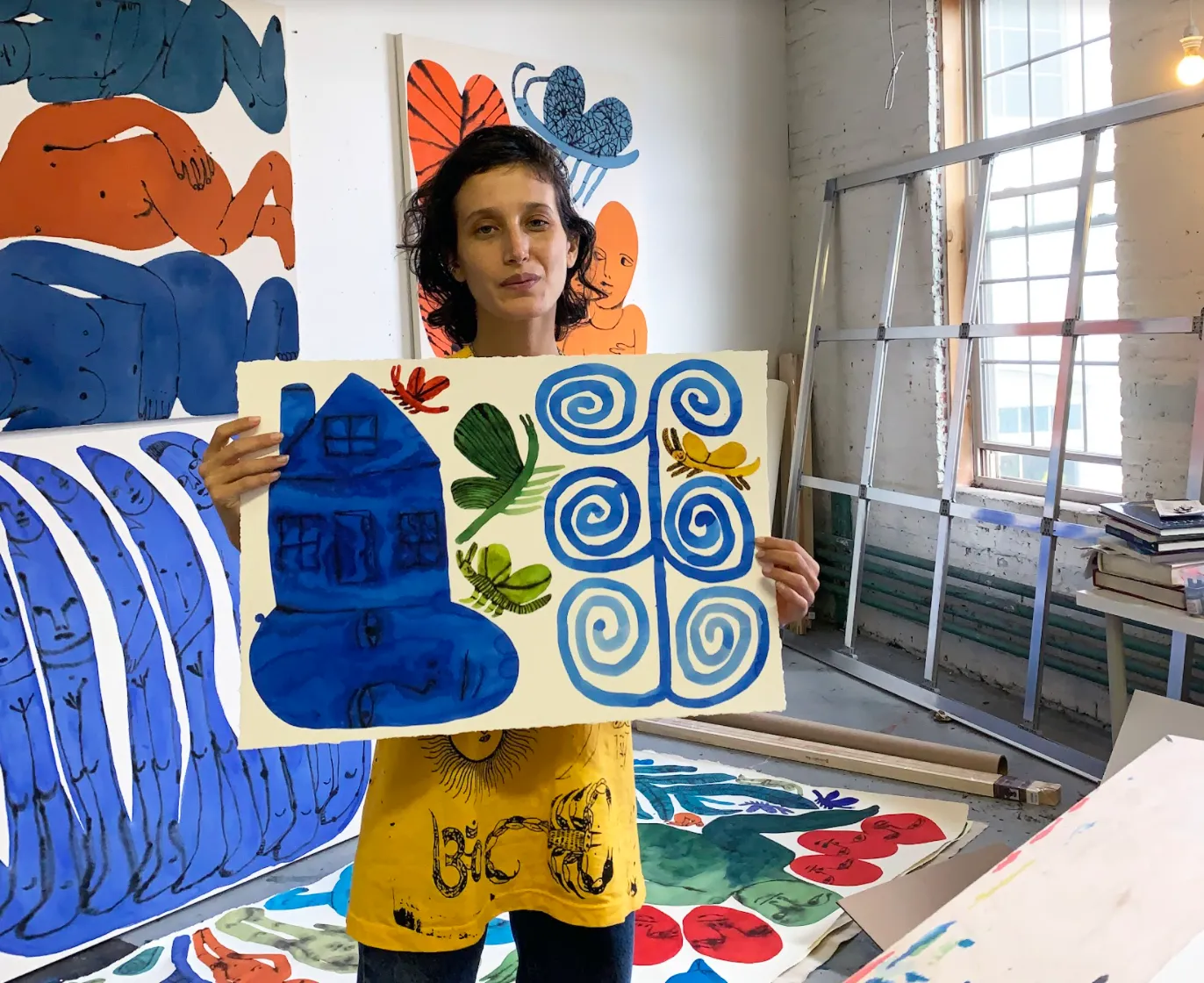 Emma Kohlmann, "When I am home I think about how it can be anything with green and yellow butterflies”, 2020; Signed and Numbered Limited Edition Print