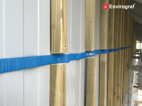 ENVIROGRAF CV30/12 v Flexible Strip Cavity Barrier (with brackets) - 2m x 30mm x 12mm (95-105mm Gap)