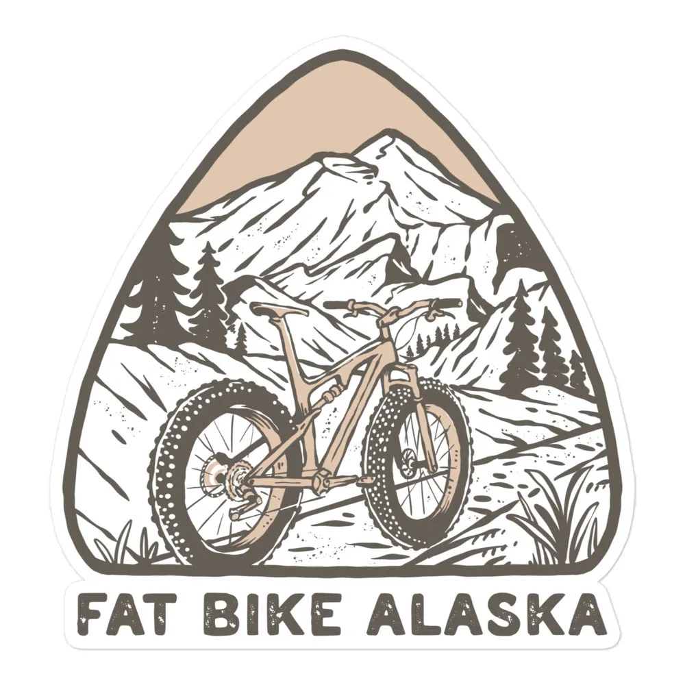 Fat Bike AK Mountains Sticker